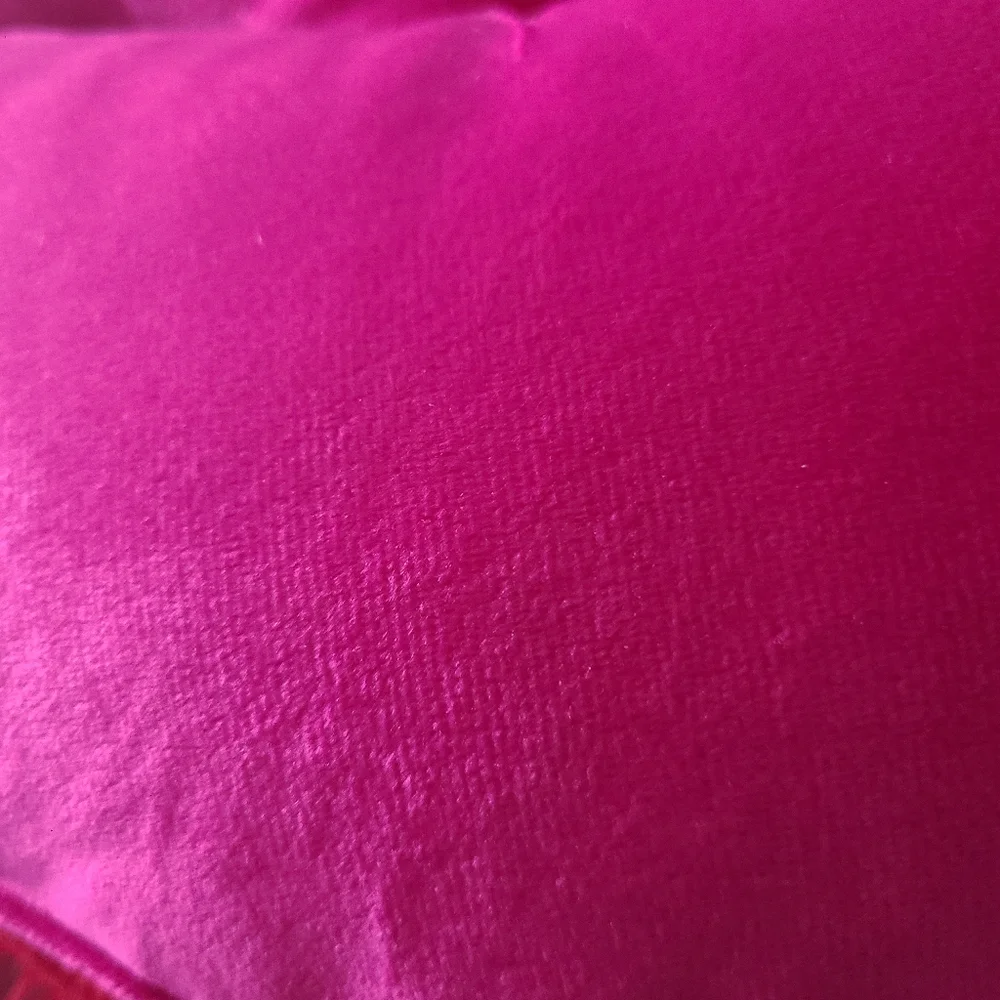 Pink Velvet Lips Throw Pillow